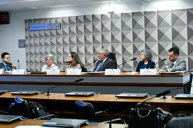 Dra. Elaine Mateus, presidente da Febraz, participando de Audiência Pública no Senado, em outubro.